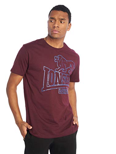 Lonsdale Męska koszulka z długim rękawem, krój regularny, czerwony, 4XL
