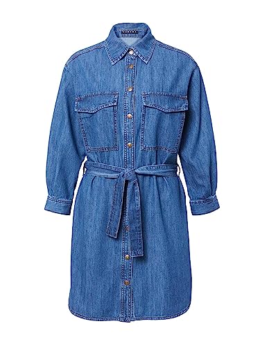 Sisley Damska sukienka 4FU6LV039, niebieski denim 902, 38, Blue Denim 902, 38