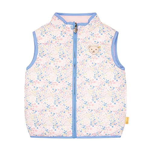 Steiff Dziewczęca kamizelka dwustronna kurtka przejściowa, Bright White, 098, Bright White, 98 cm
