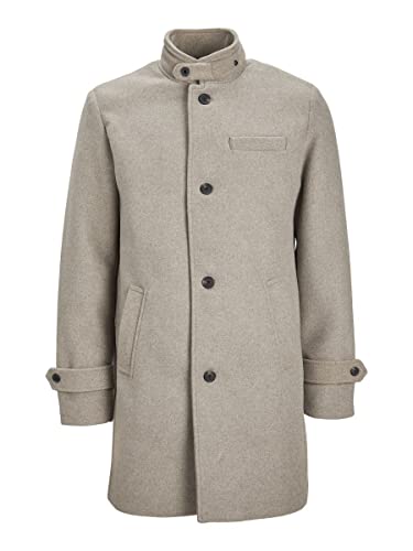 JACK&JONES Men's JPRBLAMELTON Wool Coat SN płaszcz wełniany, Brown Rice, L
