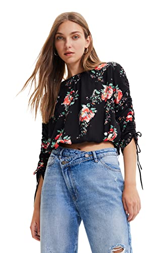 Desigual Damska bluza z długim rękawem, czarny, L