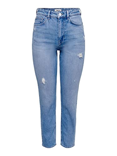 ONLY Onlemily dżinsy damskie z wysokim stanem, jasnoniebieski (light blue denim), 25W / 32L