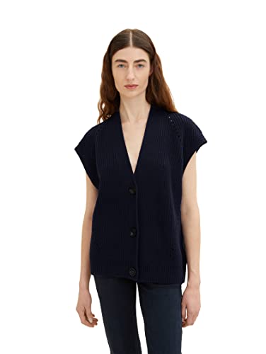 TOM TAILOR Damski sweter 1035291, 11331 - Atlantic Ocean Blue, L