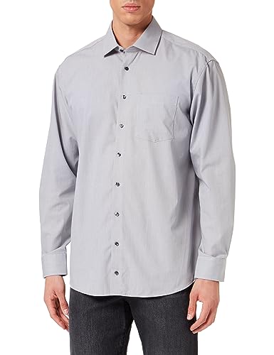 Seidensticker Męska koszula z długim rękawem Comfort Fit, szary, 43