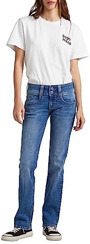 Pepe Jeans Dżinsy damskie, kolor niebieski (Denim-HS4), 25 W/32 L, Niebieski (Denim-HS4), 25W / 32L