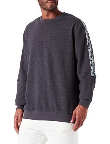 FILA Męska bluza BELP Crew Sweat T-Shirt, Dark Grey Melange, XL
