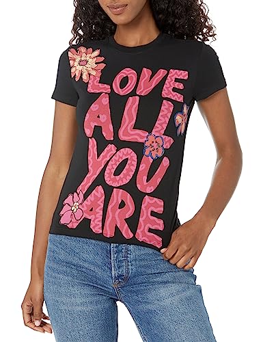 Desigual T-shirt damski Ts_Love All, czarny, XL