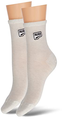 PUMA Damskie krótkie skarpety z siateczki, Oatmeal Combo, 35 EU
