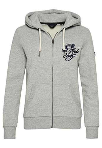 Superdry Damska bluza z zamkiem błyskawicznym, Athletic Grey Marl, 34