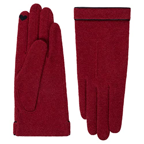 Roeckl Damskie skórzane rękawiczki Piping Touch, Classic Red, 7.5, czerwony (Classic Red), 7.5