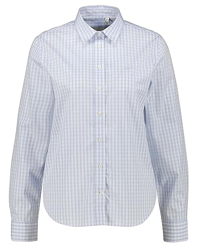 GANT Damska koszulka REG POPLIN Gingham, klasyczna koszula, jasnoniebieska, standardowa, jasnoniebieski, 40