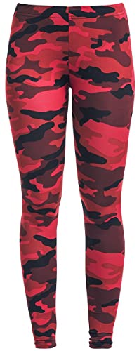 URBAN CLASSICS damskie legginsy kamuflaż wygodne spodnie sportowe, rozciągliwe spodnie treningowe z nadrukiem wojskowym, regularne dopasowane dopasowane do ciała, rozmiary: XS-5XL
