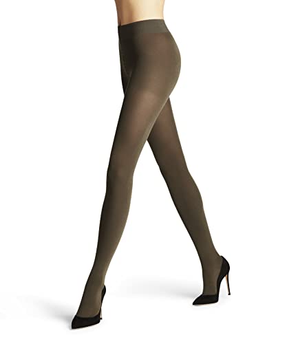 FALKE Kobiety Rajstopy Family W TI Zrównoważona Bawełna grube jednokolorowe 1 Para, Zielony (Khaki 7826), XL