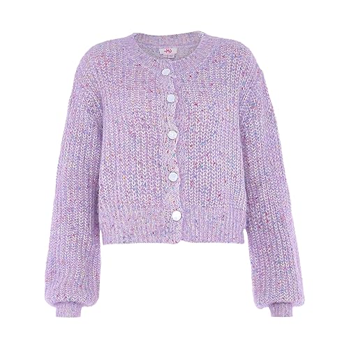 myMo Damski sweter z dzianiny Lazy Chic z okrągłym dekoltem, lawendowy, rozmiar XL/XXL, lawendowy, XL