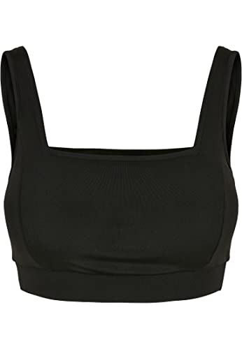 Urban Classics Damski biustonosz sportowy z recyklingu w kwadraty, Czarny, XXL