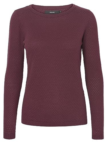 VERO MODA Vmcare Structure Ls O-Neck Blou Ga Noos sweter damski, Degustacja wina, XXL