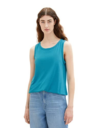 TOM TAILOR Damski 1036893 Top, 31668-Petrol Green, 3XL, 31668 - Petrol Green, 3XL