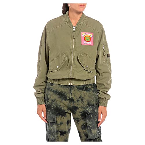 Replay Kurtka damska W7758A Blouson, 833 Light Military, XS, 833 Light Military, XS