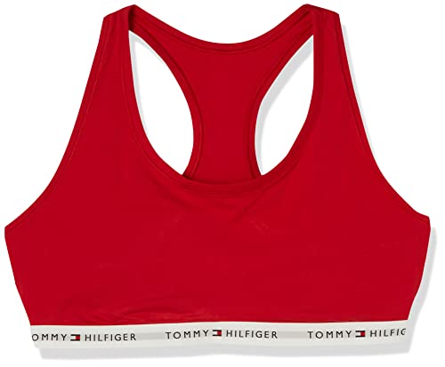 Tommy Hilfiger Damski biustonosz bez podszewki Bralette Curve, Podstawowy czerwony, XL