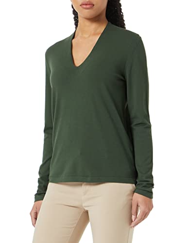 Sisley Damski sweter z dekoltem w serek L/S 14ETM4228, zielony 22M, M