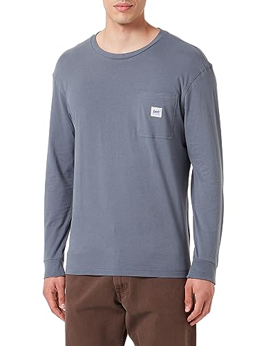 Lee Koszulka męska Ls Ww Pocket Tee, Taint Grey, XL