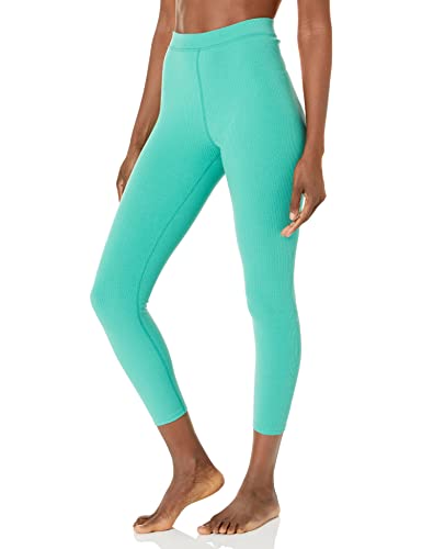 Alo Yoga Damskie spodnie treningowe Ribbed Hw 7/8 Blissful Legging spodnie treningowe, błękitne, małe