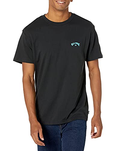 Billabong Męski T-shirt Classic Short Sleeve Premium Logo Graphic Tee T-Shirt, Black Arch Wave, S