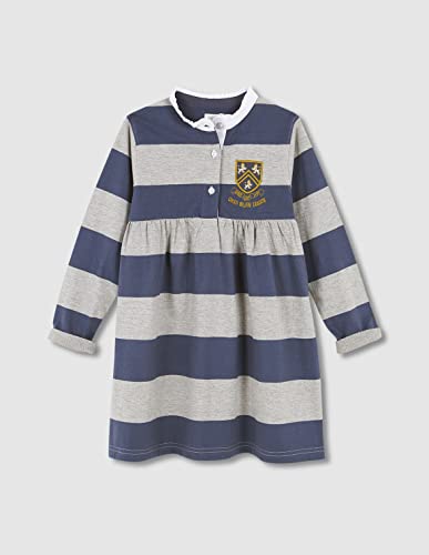 Gocco Dziewczyny Sukienka polo w paski, Średni niebieski, 3-4 lat