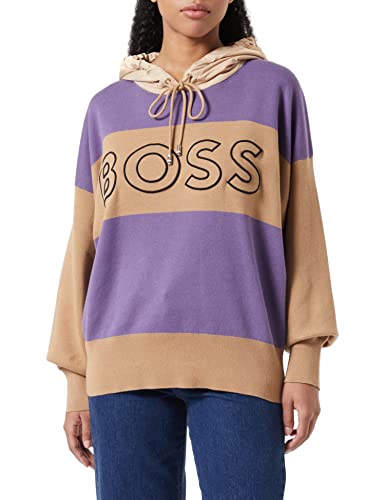 BOSS Damska bluza z dzianiny z okrągłym dekoltem, S