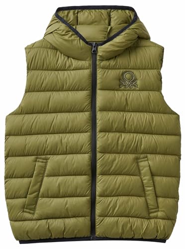 United Colors of Benetton Kamizelka 2TWDCJ007 Kurtka, Zielony Wojskowy 313, KL Dziecko, Verde Militare 313