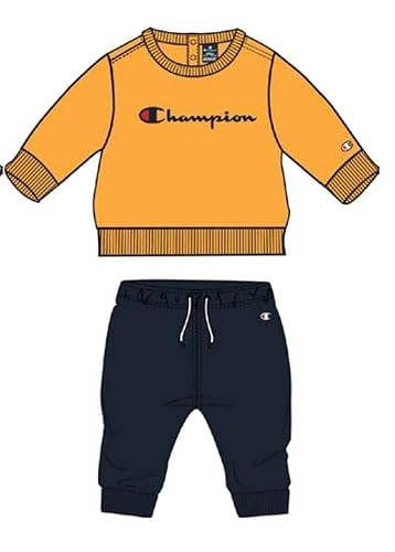 Champion Legacy American Classics TD-Crewneck Pełna Dzieci, Giallo/Blu Marino, 24 miesi?cy
