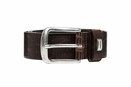 Replay Męski pasek AM2659, 117 FADE Tobacco, 85, 117 Fade Tobacco