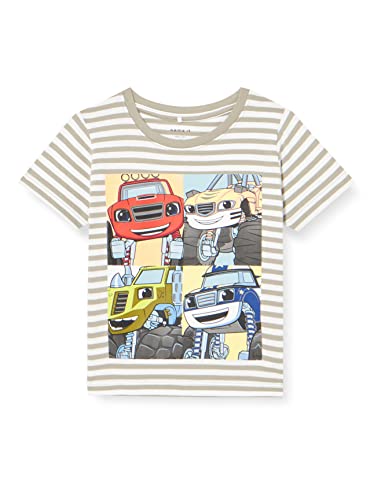 NAME IT Koszulka chłopięca Nmmmulrik Blaze Ss Top Vde, Dried Sage, 110