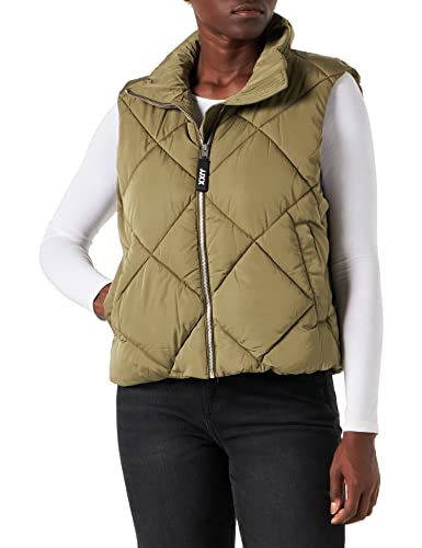 JACK&JONES Damska kamizelka z krótkim rękawem, pikowana, kolor ciemnooliwkowy, XS, ciemnooliwkowy, XS