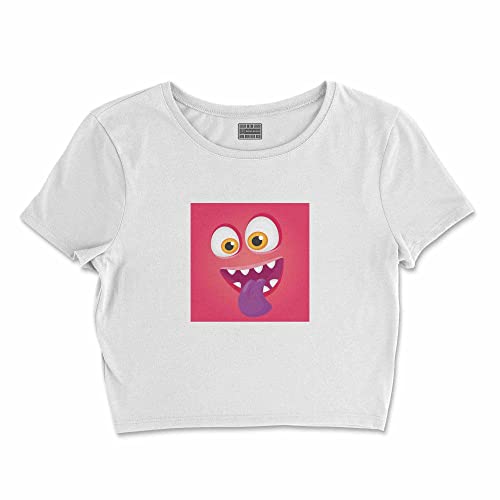 Bona Basics, Damski T-shirt basic, z nadrukiem cyfrowym, 100 bawełny, biały, swobodny, damski top, rozmiar: M, biały, M