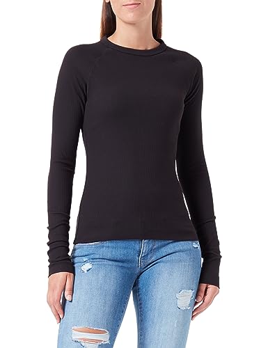 G-STAR RAW Damska koszulka Slim Rib R T Ls Wmn, Czarny (Dk Black D23343-d493-6484), M