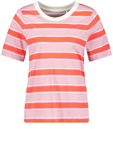 GERRY WEBER Edition Damska koszulka 870044-44006, fioletowa/różowa/czerwona/pomarańczowa, w paski, 44, Liliowy/różowy/czerwony/pomarańczowy w pasku, 44
