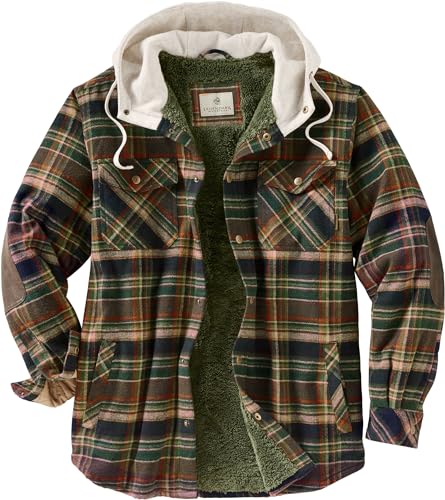 Legendary Whitetails Męska koszula z kapturem obóz noc berbera z kapturem flanelowa zapinana na guziki Stout Plaid XL