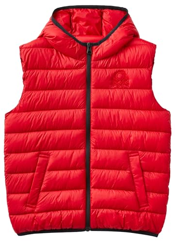 United Colors of Benetton Kamizelka 2TWDCJ007 Kurtka, Czerwony 0V3, M Dziecko, Rosso 0v3, M