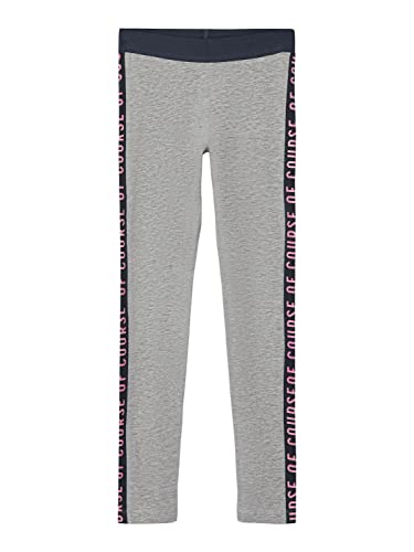 Bestseller A/s Legginsy NKFLALINE, szary melanż, 134 cm