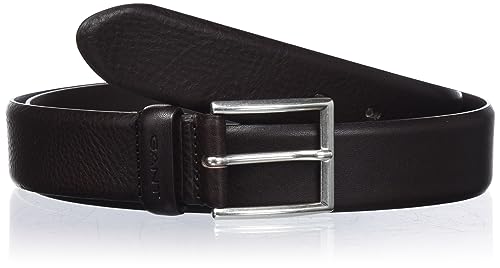GANT Unisex Classic Leather Belt pasek, Rich Brown, standardowy, brązowy (Rich Brown), jeden rozmiar