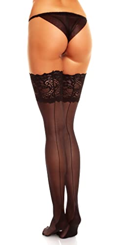 GLAMORY Damskie pończochy bezszwowe Couture 20 DEN, czarny, XL duże rozmiary
