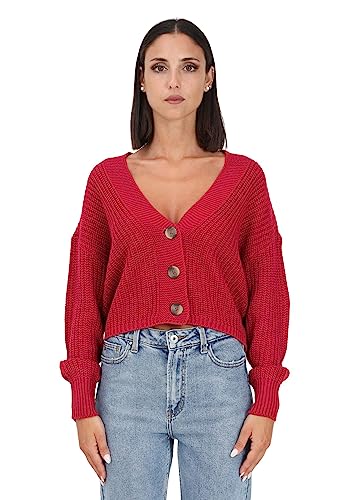 Bestseller A/S Damski ONLCAROL Nice L/S Cardigan KNT NOOS kardigan z dzianiny, Cerise, L, Cerise, L