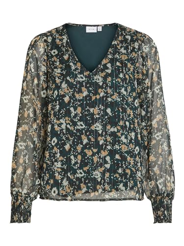 Vila Damska bluzka Vifalia ALA Ponderosa L/S Top/Lc z długim rękawem, zielony, 34