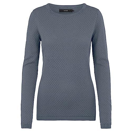 VERO MODA Vmcare Structure Ls O-Neck Blou Noos sweter damski, stormy pogoda, M