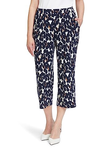 Betty Barclay Damskie spodnie wsuwane z zakładkami, niebieski, 42