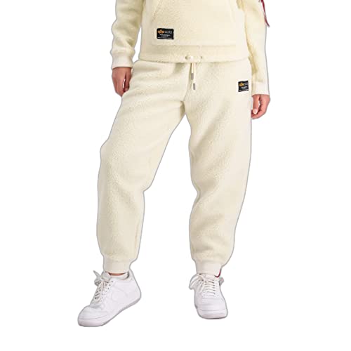 ALPHA INDUSTRIES Damskie spodnie Teddy Jogger WMN, złamana biel, M, złamana biel, M