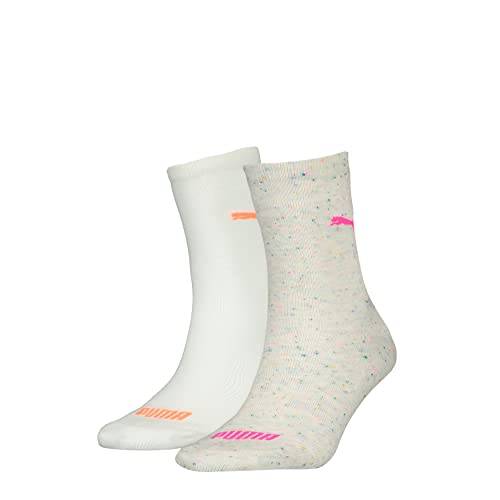 PUMA Damskie rajstopy z skarpetkami, Oatmeal neon, 35/38, Oatmeal Neon, 35-38 EU