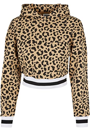 Urban Classics Damska bluza z kapturem AOP College, Unionbeigeleo, XS