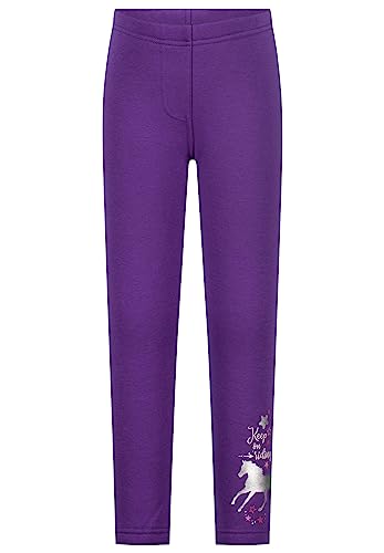 SALT AND PEPPER Dziewczęce legginsy termiczne z nadrukiem, Grape, 92 cm